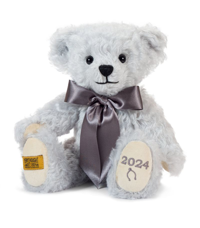 Merrythought Mohair-cotton Year Bear 2024 (32cm) In Blue