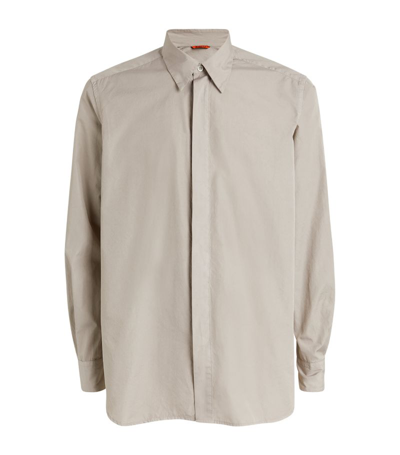 Barena Venezia Cotton Long-sleeved Shirt In Beige