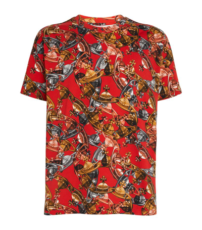Vivienne Westwood Cotton Orb Print T-shirt In Red