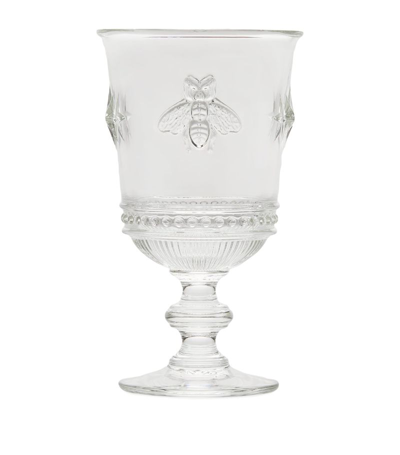 Gucci Bee Wine Glass (set Of 2) In White