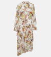 Zimmermann + Net Sustain Matchmaker Asymmetric Floral-print Chiffon Midi Dress In Multicoloured