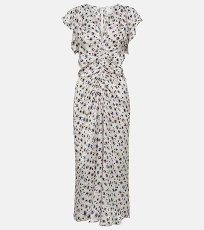 Isabel Marant Lyndsay Printed Draped Midi Dress In Ec