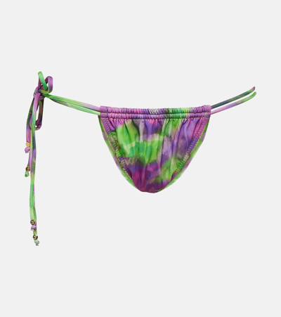 Bananhot Seychelle Ruched Triangle Bikini Bottoms In Multicoloured