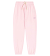 Acne Studios Face Cotton Sweatpants In Pink