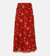 SIR REYES PRINTED COTTON AND SILK MAXI SKIRT