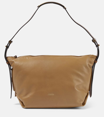 Isabel Marant Leyden Leather Shoulder Bag In Beige