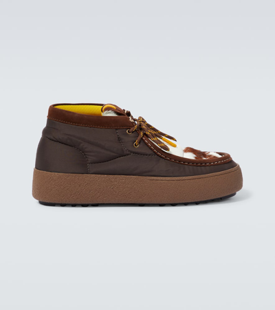 Moon Boot Mtrack Wallabee Boots In Brown