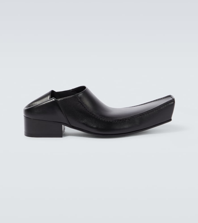 Balenciaga Romeo Leather Mules In Black