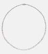 Suzanne Kalan 18k White Gold Diamond Baguette Scattered Tennis Necklace, 17 In Metallic