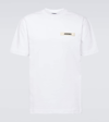 Jacquemus 'le T-shirt Gros Grain' White T-shirt With Logo Patch On The Front In White