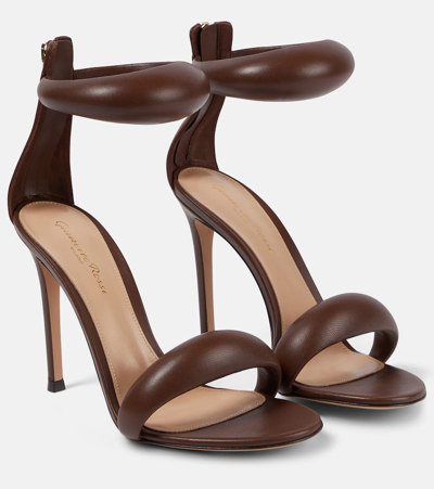 Gianvito Rossi Bijoux Leather Sandals In Brown