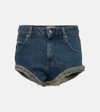 Isabel Marant Dark Blue Denim Eneidao Shorts In Blue