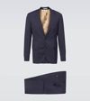 BRUNELLO CUCINELLI SINGLE-BREASTED WOOL AND SILK SUIT