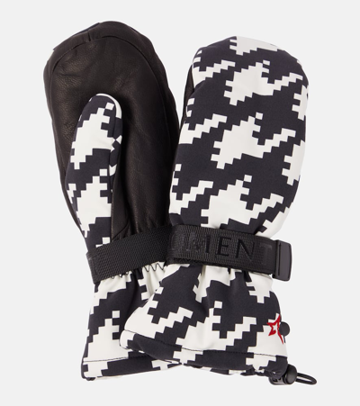 Perfect Moment Davos Technical-twill And Leather Ski Mittens In Multicoloured