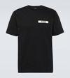Jacquemus Le T-shirt Grosgrain Cotton Logo T-shirt In Black
