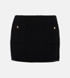 Miu Miu Skirt With Front Pockets And Textured Fabric In Black