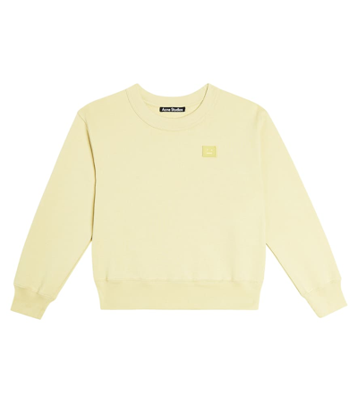 Acne Studios Kids' Face Cotton Sweatshirt In Green