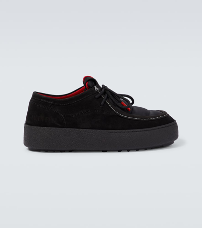 Moon Boot Mtrack Low Suede Sneakers In Black