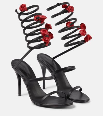 Magda Butrym Black Long Spiral Heeled Sandals