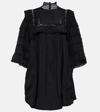 ISABEL MARANT ZAKAE RUFFLE-TRIMMED SILK MINIDRESS