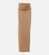 MAGDA BUTRYM RUCHED MID-RISE MAXI SKIRT