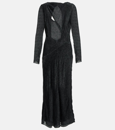 Isabel Marant Sabrina Silk-blend Midi Dress In Black