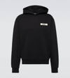 Jacquemus Organic Cotton Grosgrain Logo Hoodie In Black