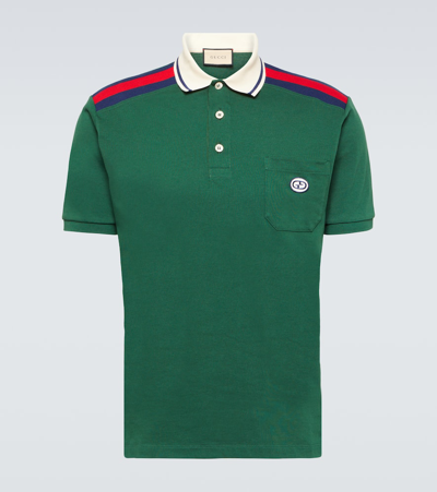 Gucci 棉质针织polo衫 In Green