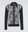 Amiri Lapel Long-sleeved Knitted Cardigan In Black