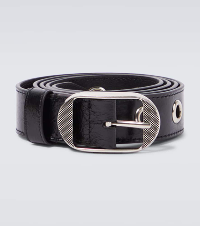 Balenciaga Le Cagole Leather Belt In Black