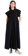 MM6 MAISON MARGIELA COTTON POPLIN DRESS BLACK