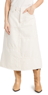 RE/DONE MID RISE SEAMED SKIRT VINTAGE WHITE