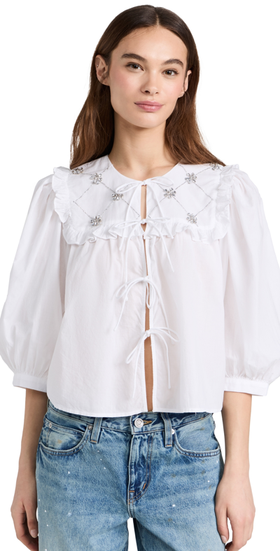 Rhode Tilly Top White Daisy Crystal Xs