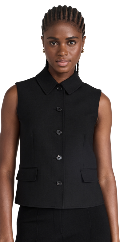 Theory Tailored Wool-blend Waistcoat In Black