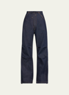 Darkpark Daisy Wide Jeans In Raw Blue Denim