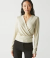 Michael Stars India Surplice Sweater In Gold