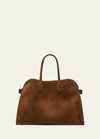 THE ROW MARGAUX 15 TOP-HANDLE BAG IN SUEDE