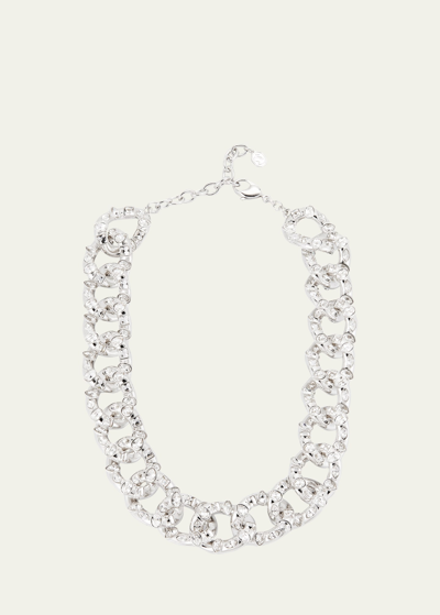Swarovski Dextera Rhodium-tone Mix-cut Crystal Necklace In Silver