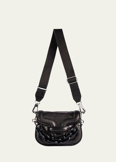 Pierre Hardy Alpha Micro Colorblock Leather Shoulder Bag In Black