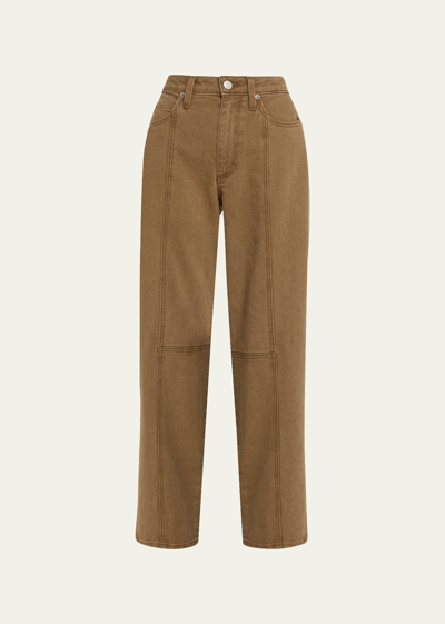 Amo Denim Wilma Straight Cropped Jeans In Toffee