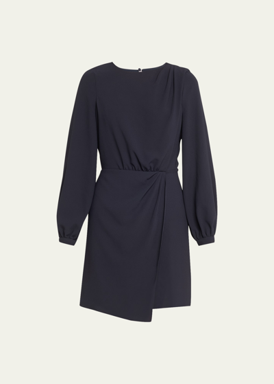 VERONICA BEARD PATRIZIA LONG-SLEEVE DRAPED MINI DRESS