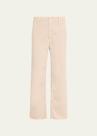 Mother The Major Zip Ankle Jeans In Oat Oatmea