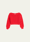 ALICE AND OLIVIA ALLENE CABLE-KNIT SWEATER
