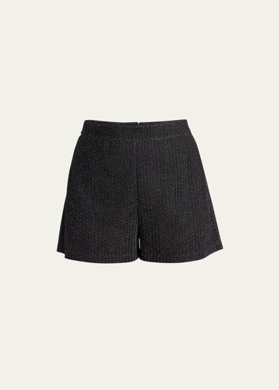 Missoni Tonal Snake Lame Raschel Shorts In S91ig-black Tones