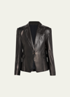 Brunello Cucinelli Sb Nappa Leather Short Blaze In C101 Black