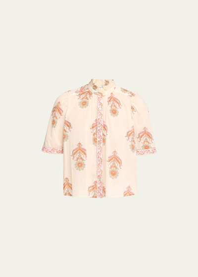 Alix Of Bohemia Winnie Guava Cactus Flower Shirt In Pink