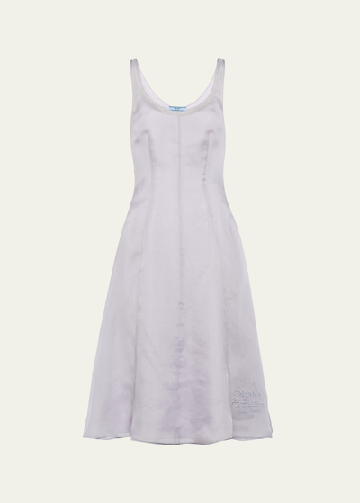 Prada Re-edition 1995 Organza Dress In Wisteria