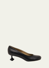 Loewe Petite Black Toy Pumps With A Darling Lacquered Heel In Black