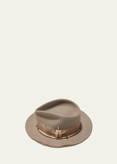 God's True Cashmere X Nick Fouquet Men's Fedora Hat In Tartan