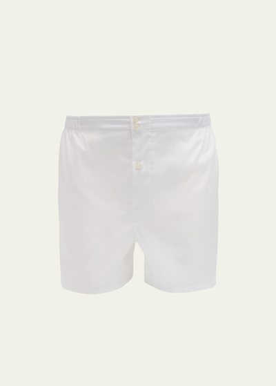 Emanuele Maffeis Men's Cotton-blend Boxers In White